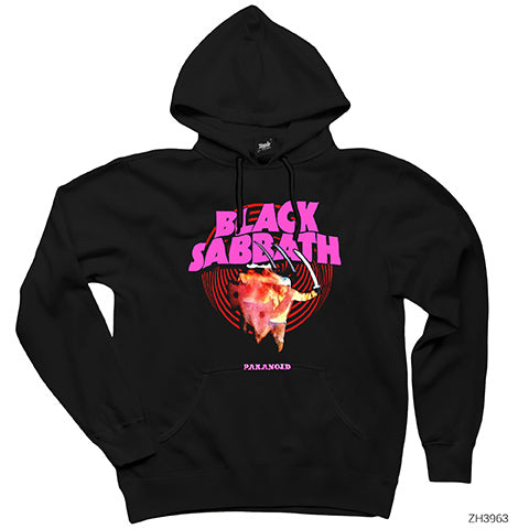 Black Sabbath Paranoid Black Siyah Kapşonlu Sweatshirt Hoodie