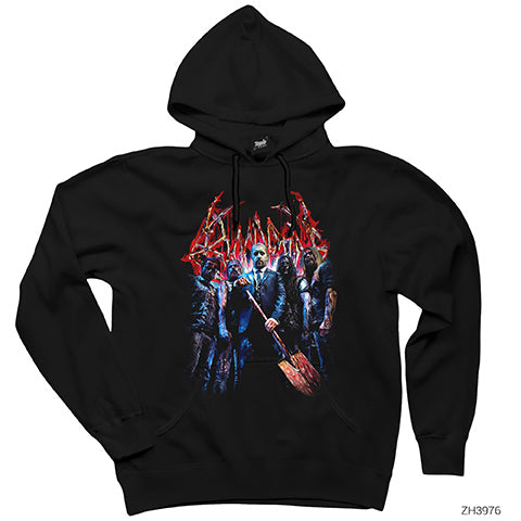 Bloodbath Group Siyah Kapşonlu Sweatshirt Hoodie