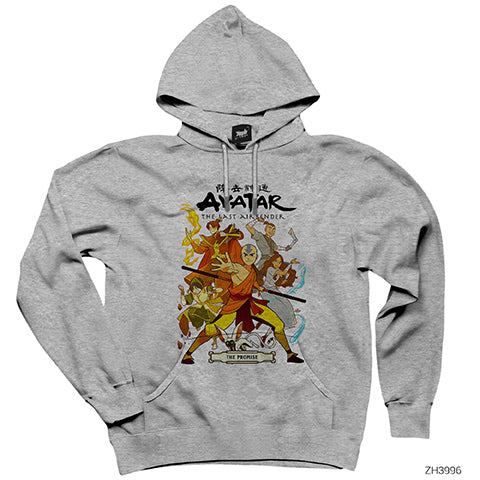 Avatar The Last Airbender The Promise Gri Kapşonlu Sweatshirt Hoodie