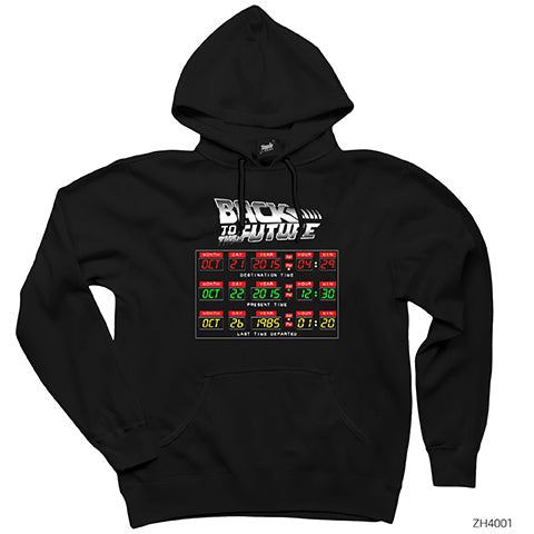 Geleceğe Dönüş 2015 Siyah Kapşonlu Sweatshirt Hoodie