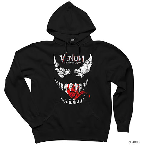 Venom Let There be Carnage Siyah Kapşonlu Sweatshirt Hoodie