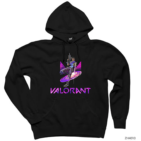 Valorant Astra Siyah Kapşonlu Sweatshirt Hoodie