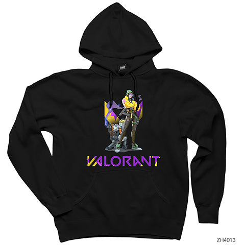 Valorant KillJoy Siyah Kapşonlu Sweatshirt Hoodie