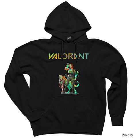 Valorant Skye Siyah Kapşonlu Sweatshirt Hoodie