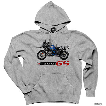 BMW R1200GS Gri Kapşonlu Sweatshirt Hoodie