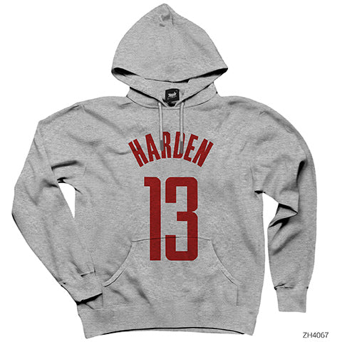 James Harden 13 Gri Kapşonlu Sweatshirt Hoodie