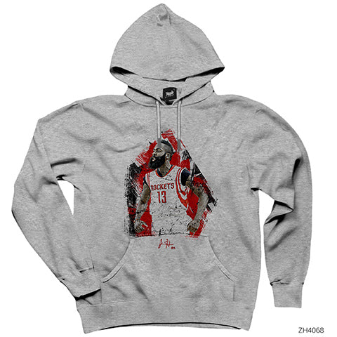 James Harden Splash Gri Kapşonlu Sweatshirt Hoodie