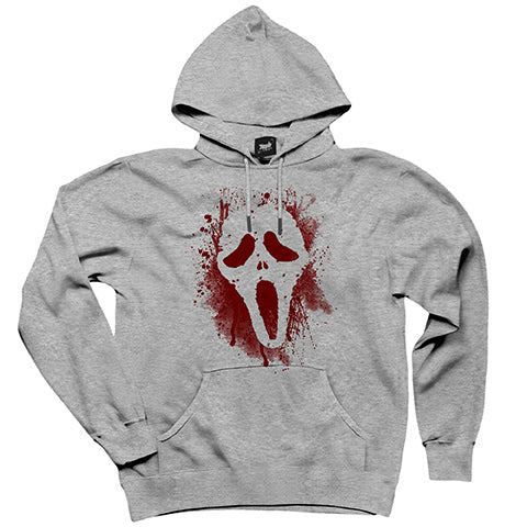 Scream Splash Gri Kapşonlu Sweatshirt Hoodie