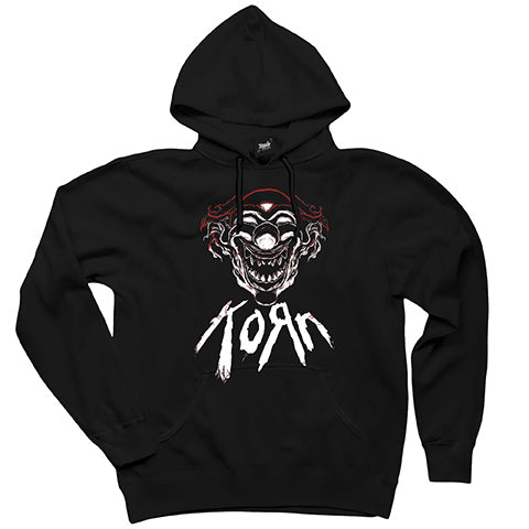Korn Maske Siyah Kapşonlu Sweatshirt Hoodie
