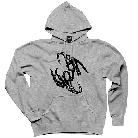 Korn Bone Hand Gri Kapşonlu Sweatshirt Hoodie