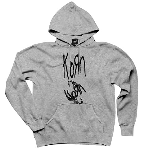 Korn to Korn Gri Kapşonlu Sweatshirt Hoodie