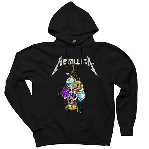 Metallica Skull Siyah Kapşonlu Sweatshirt Hoodie