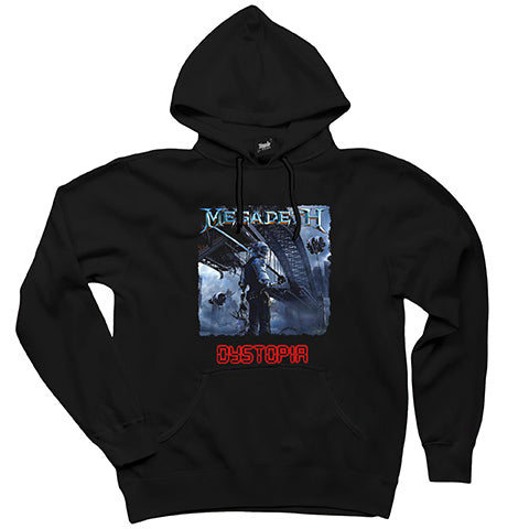 Megadeth Dystopia Siyah Kapşonlu Sweatshirt Hoodie