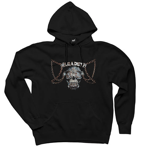 Megadeth Prisoner Skull Siyah Kapşonlu Sweatshirt Hoodie
