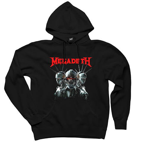 Megadeth Robot Siyah Kapşonlu Sweatshirt Hoodie
