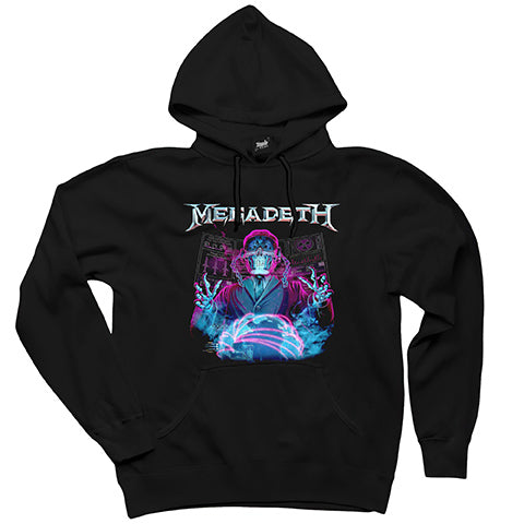 Megadeth Ruler Of The World Siyah Kapşonlu Sweatshirt Hoodie