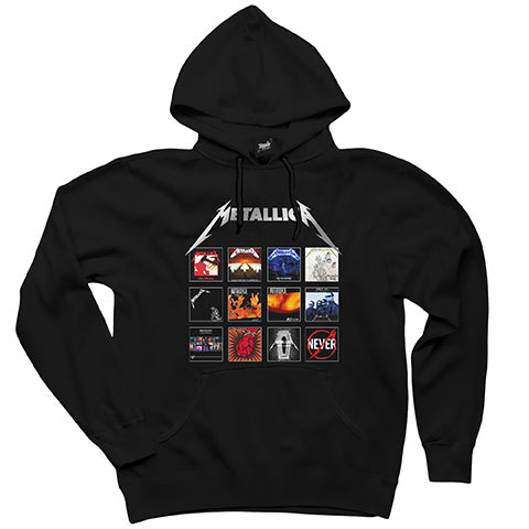 Metallica Album Covers Siyah Kapşonlu Sweatshirt Hoodie