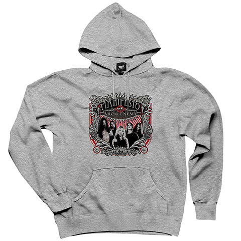 Arch Enemy Of Manifesto Gri Kapşonlu Sweatshirt Hoodie
