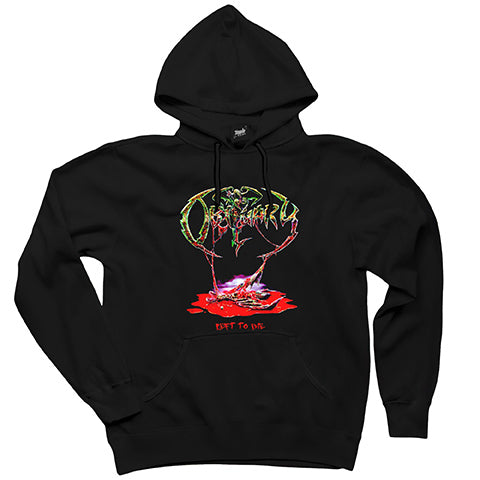 Obituary Life To Die Siyah Kapşonlu Sweatshirt Hoodie