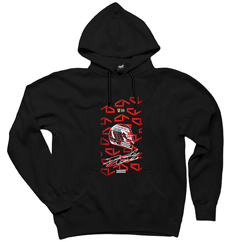 F1 Charles Leclerc Kaspersky Siyah Kapşonlu Sweatshirt Hoodie