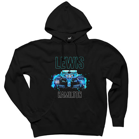F1 Lewis Hamilton Car Siyah Kapşonlu Sweatshirt Hoodie