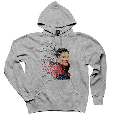 Dr. Strange Perish Gri Kapşonlu Sweatshirt Hoodie