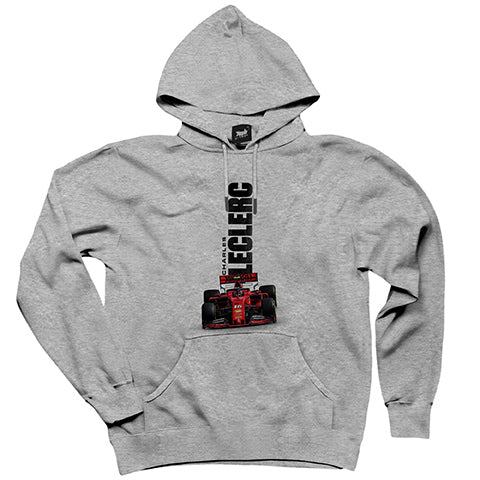 F1 Charles 16 Gri Kapşonlu Sweatshirt Hoodie