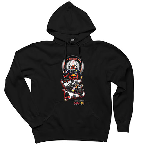F1 Max Verstappen Pirelli Siyah Kapşonlu Sweatshirt Hoodie