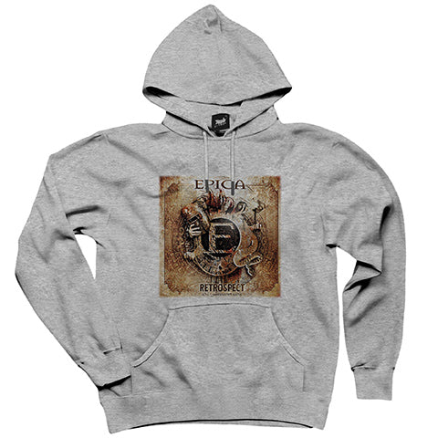 Epica Retrospect Gri Kapşonlu Sweatshirt Hoodie