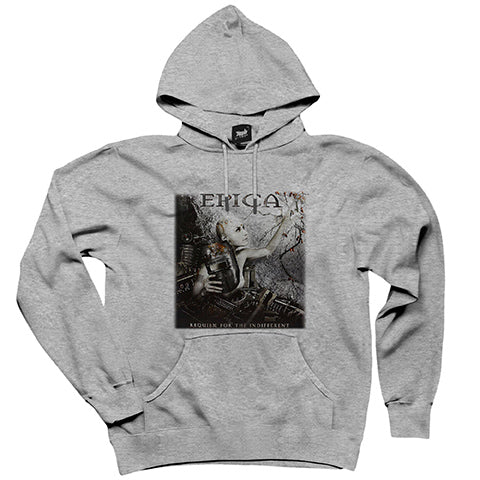 Epica Requiem For The Indifferent Gri Kapşonlu Sweatshirt Hoodie