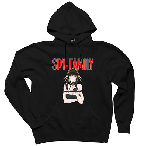 Spy x Family Yor Forger Siyah Kapşonlu Sweatshirt Hoodie