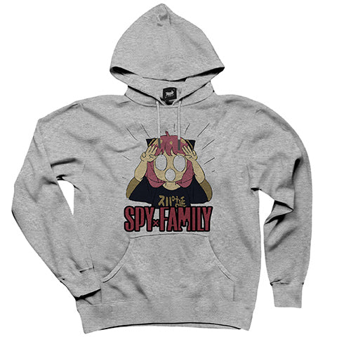 Spy x Family Anya Forger Gri Kapşonlu Sweatshirt Hoodie