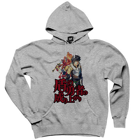 Tate No Yusha Raphtalia And Naofumi Gri Kapşonlu Sweatshirt Hoodie