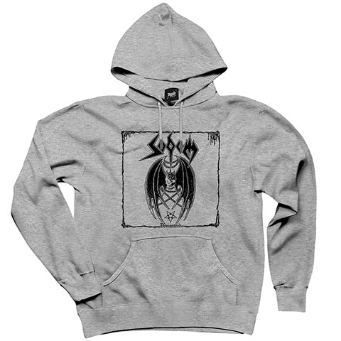 Sodom Demonized Gri Kapşonlu Sweatshirt Hoodie