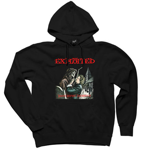 The Exploited Death Before Dishonour Siyah Kapşonlu Sweatshirt Hoodie