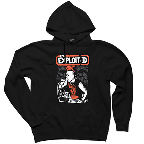 The Exploited on Stage Siyah Kapşonlu Sweatshirt Hoodie