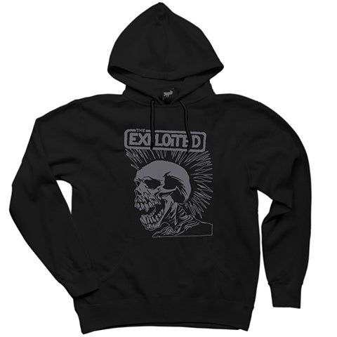 The Exploited Skull Siyah Kapşonlu Sweatshirt Hoodie