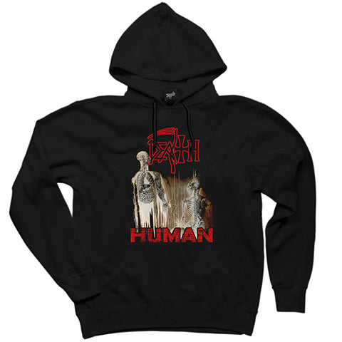 Death Human Siyah Kapşonlu Sweatshirt Hoodie