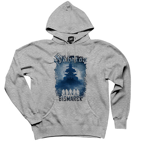 Sabaton Bismarck Gri Kapşonlu Sweatshirt Hoodie