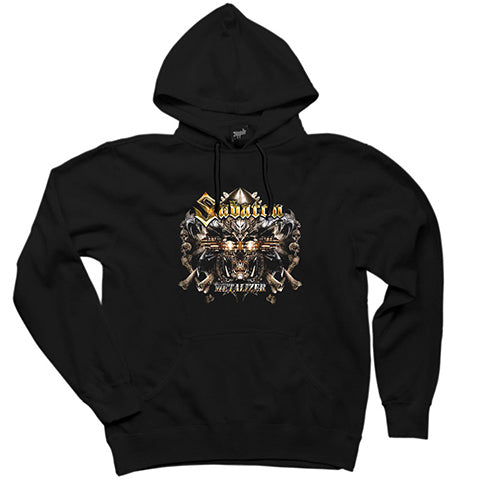 Sabaton Metalizer Siyah Kapşonlu Sweatshirt Hoodie