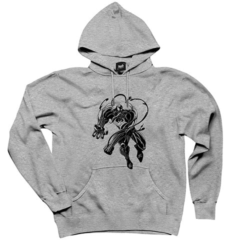Venom Gri Kapşonlu Sweatshirt Hoodie