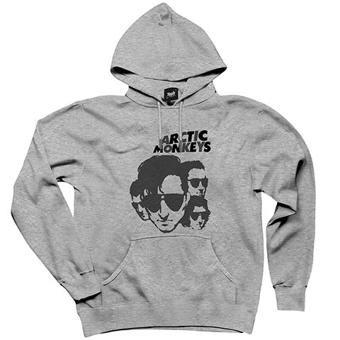 Arctic Monkeys Group 2 Gri Kapşonlu Sweatshirt Hoodie