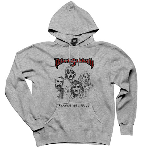 Black Sabbath Heaven And Hell Gri Kapşonlu Sweatshirt Hoodie