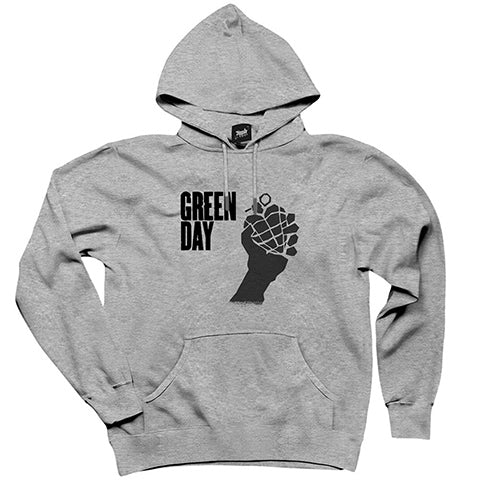 Green Day Bomb 2 Gri Kapşonlu Sweatshirt Hoodie
