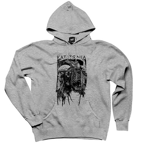 Katatonia Dead Eagle Gri Kapşonlu Sweatshirt Hoodie