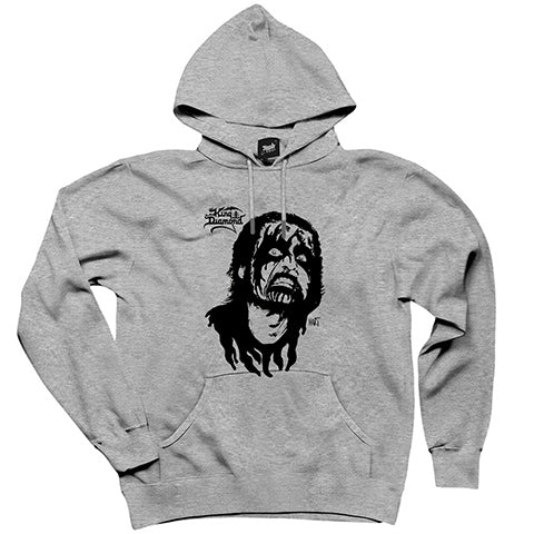 King Diamond Hart Gri Kapşonlu Sweatshirt Hoodie