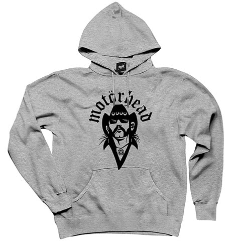 MotörHead Face Gri Kapşonlu Sweatshirt Hoodie