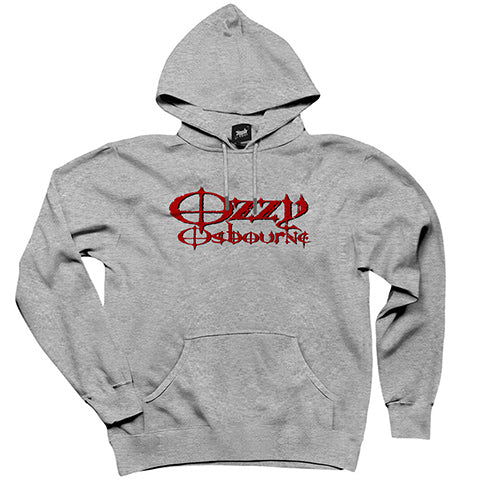 Ozzy Osbounre Blood Gri Kapşonlu Sweatshirt Hoodie
