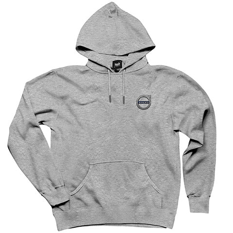 Volvo Logo Gri Kapşonlu Sweatshirt Hoodie