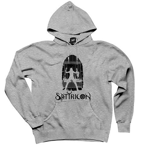 Satyricon Possessed Gri Kapşonlu Sweatshirt Hoodie